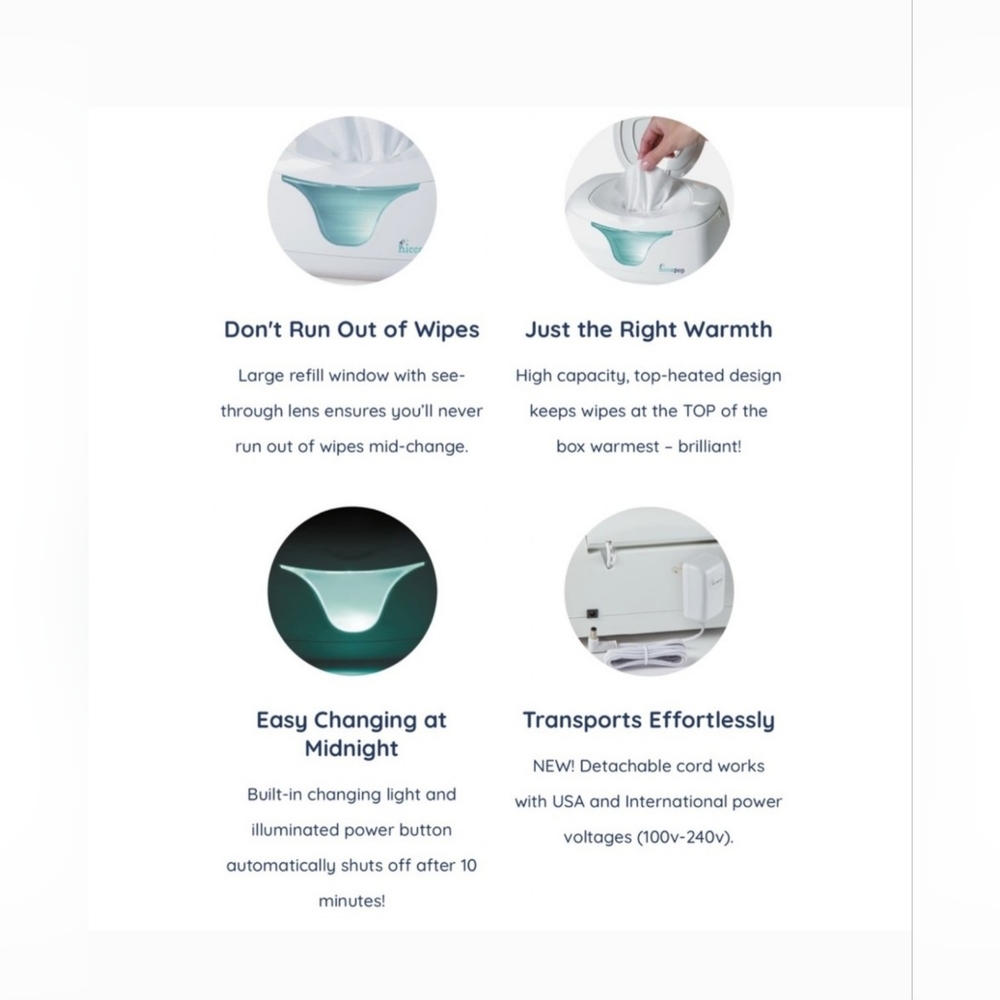 Hiccapop Baby Wipe Warmer with Light - Picture 4 of 6